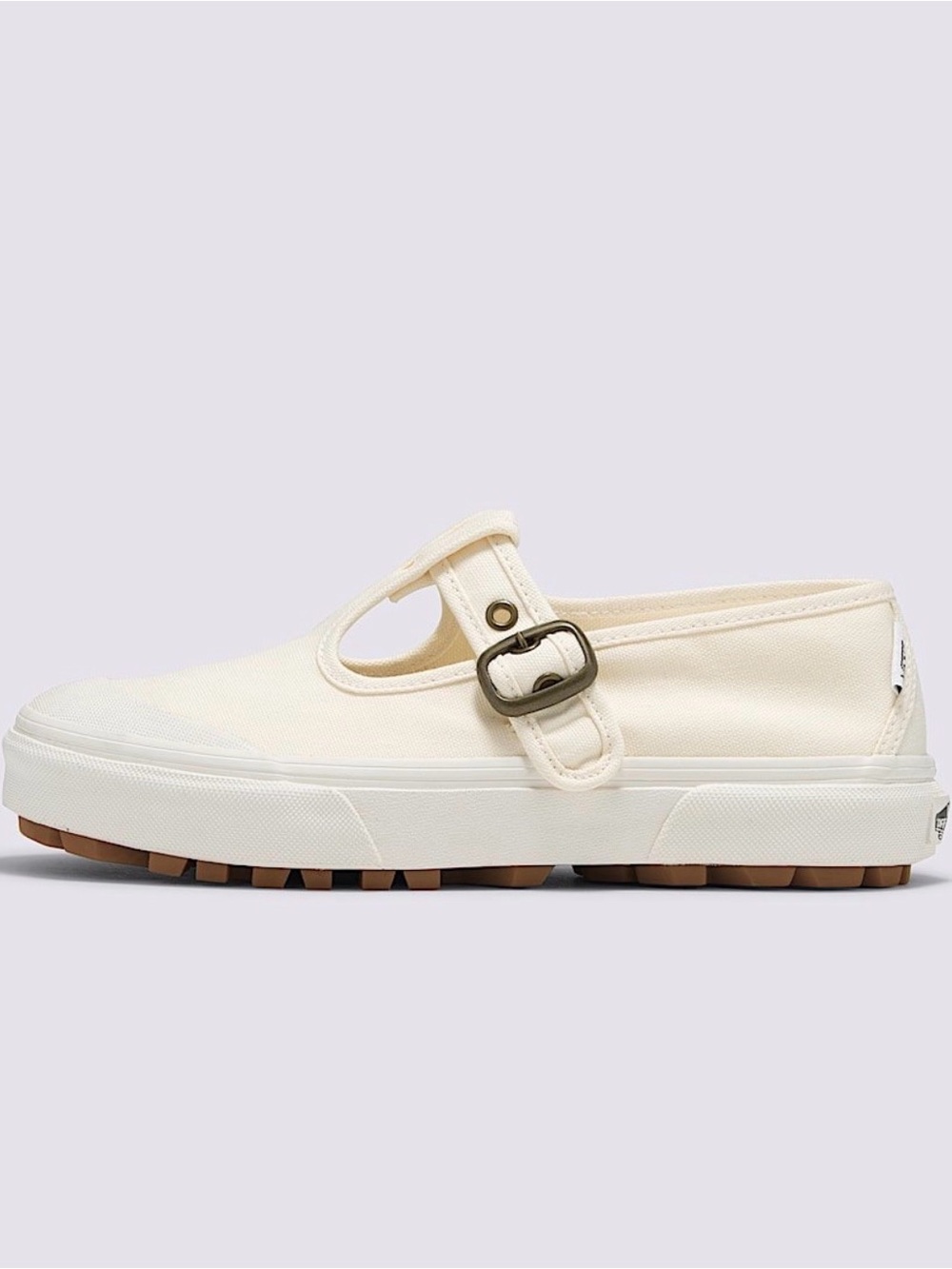 Vans Style 93 Mary Jane shoes in a cream or off-white canvas Size 8.5